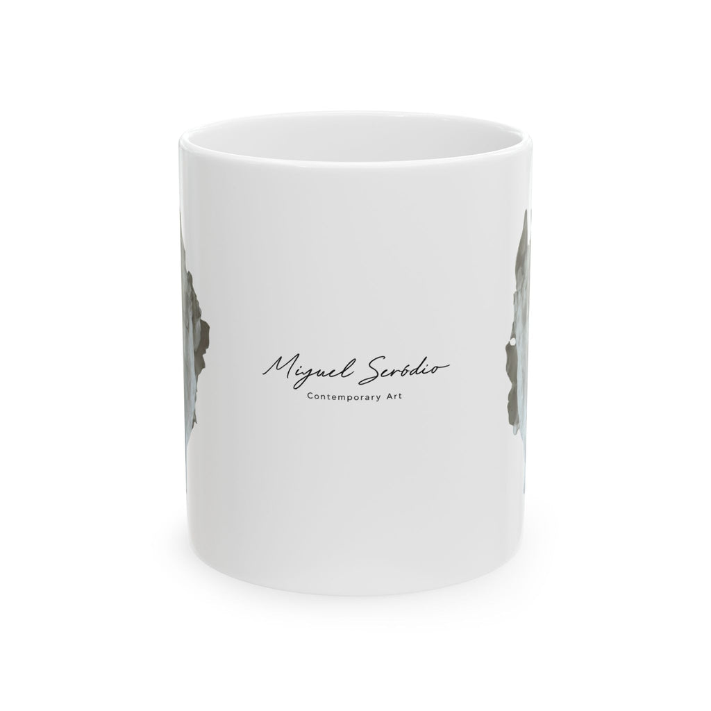 Artist Signature Ceramic Mug — Minimalist Contemporary Art Coffee Cup (11oz & 15oz)