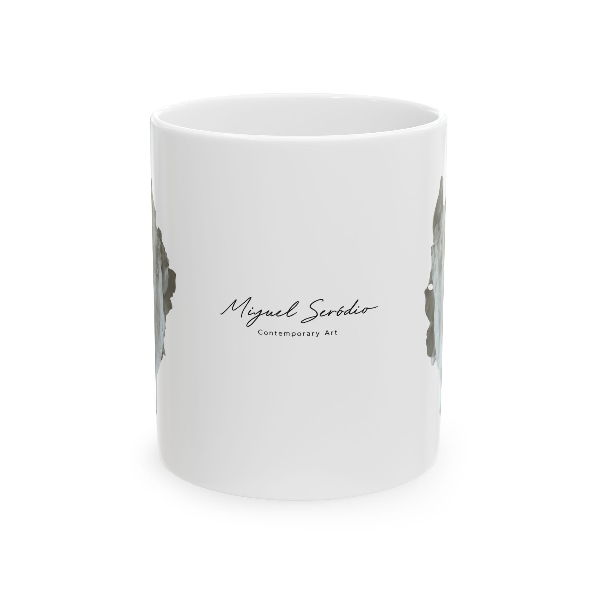 Artist Signature Ceramic Mug — Minimalist Contemporary Art Coffee Cup (11oz & 15oz)